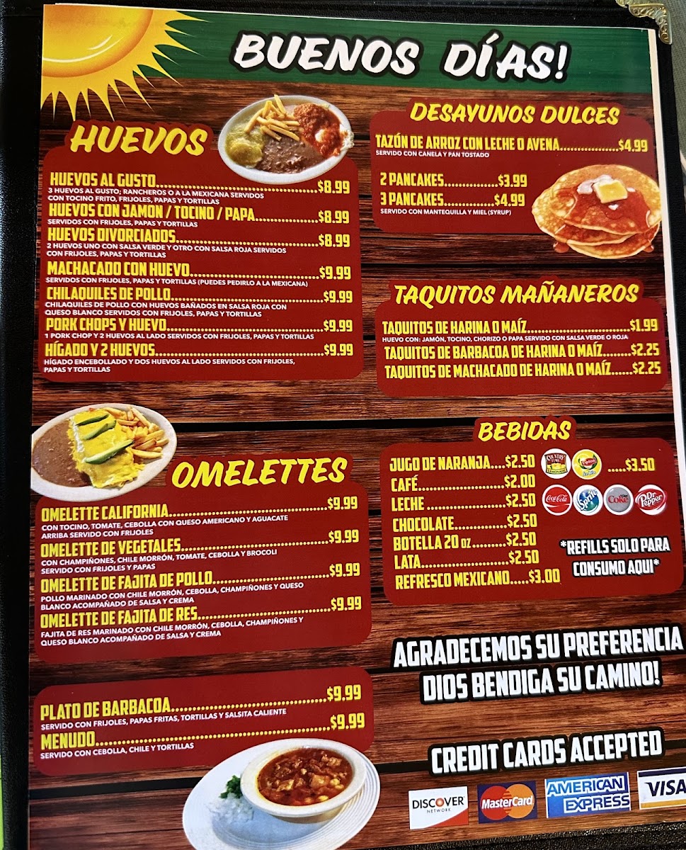 Cocina Mobil 2 Mexican menu board