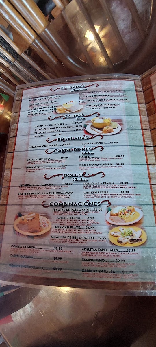 Cocina Mobil 2 Mexican menu board