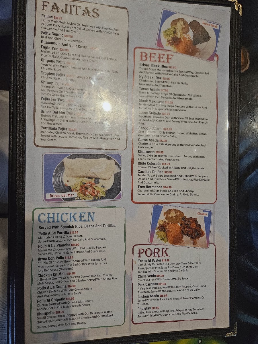 San Diego Mexican Restaurant & Taqueria menu board