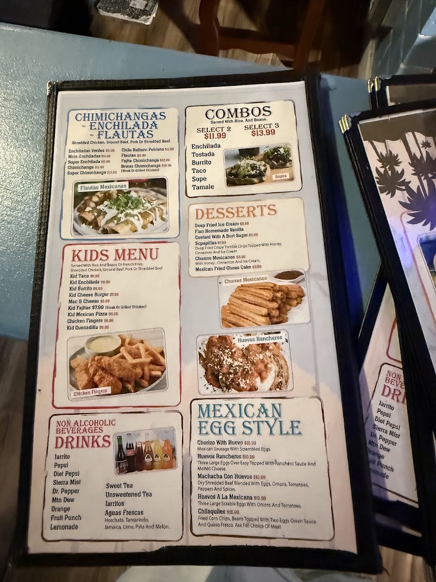 San Diego Mexican Restaurant & Taqueria menu board