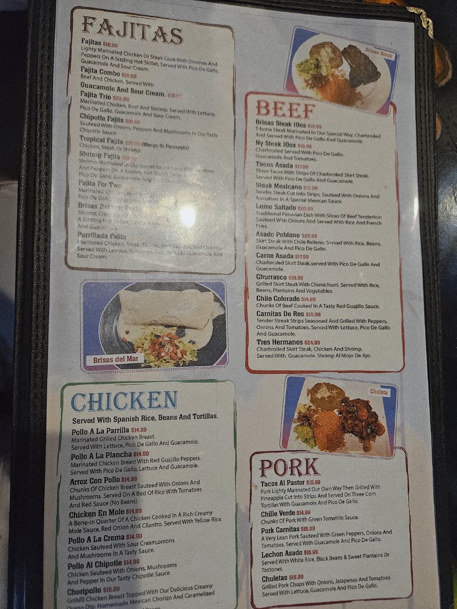 San Diego Mexican Restaurant & Taqueria menu board