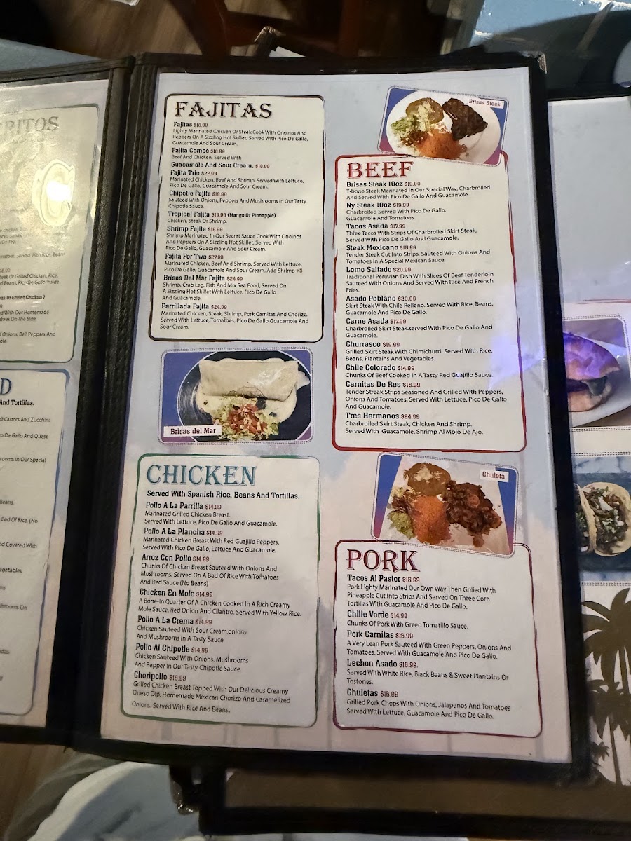 San Diego Mexican Restaurant & Taqueria menu board