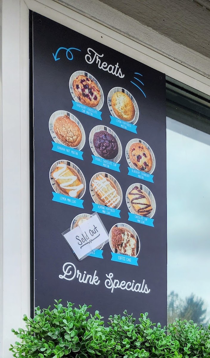Chug coffee menu board
