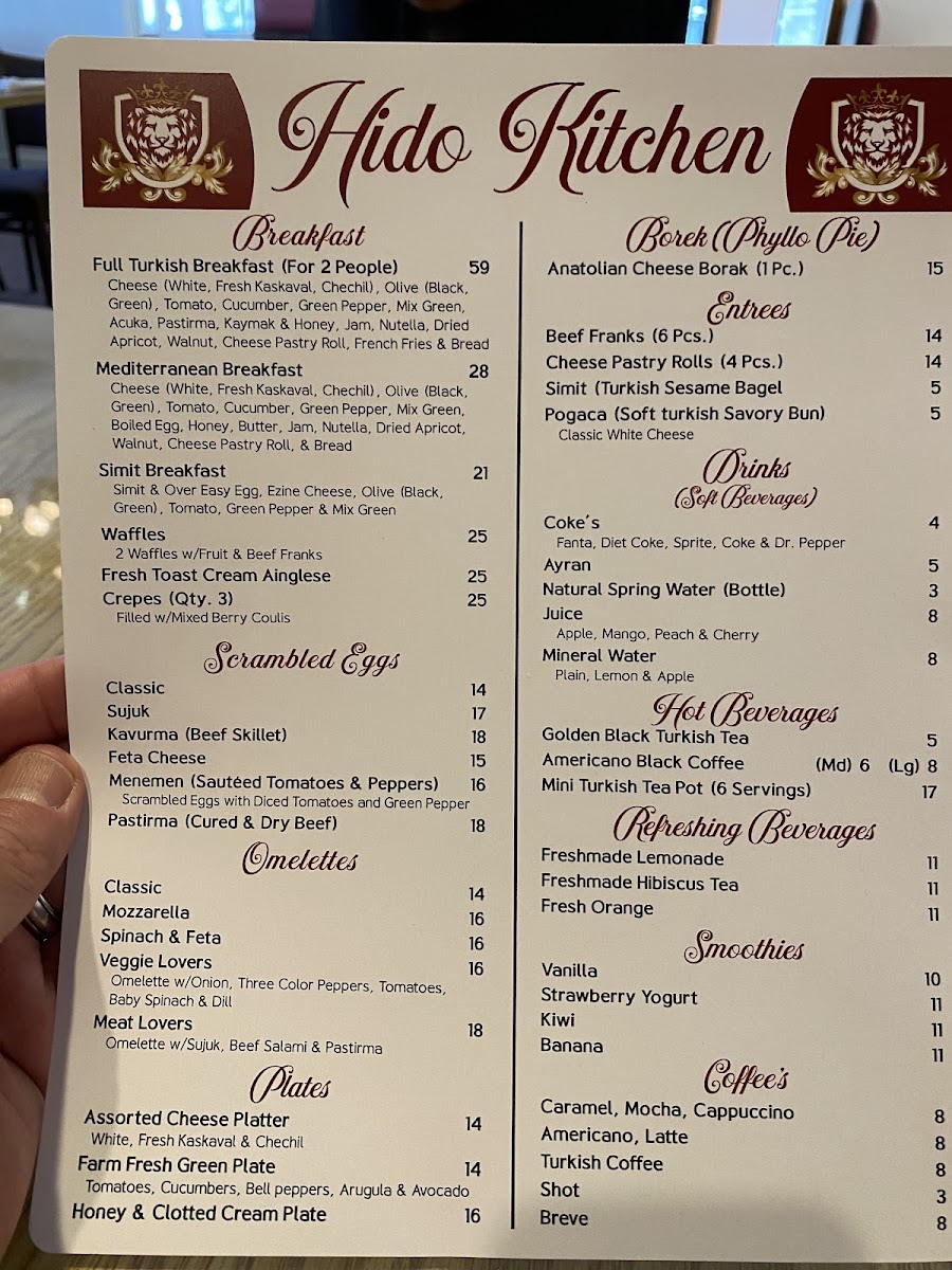CHAVELITA MEXICAN RESTAURANT menu board