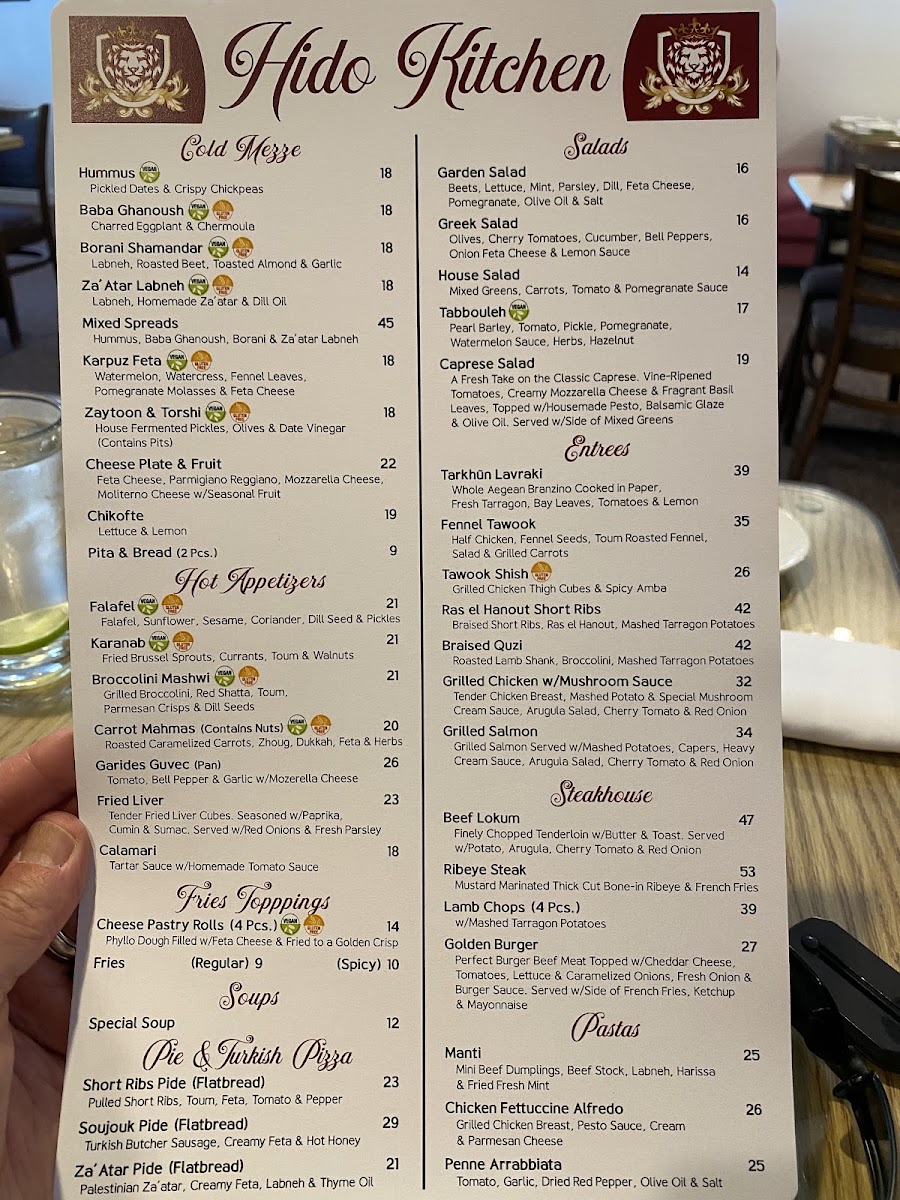 CHAVELITA MEXICAN RESTAURANT menu board