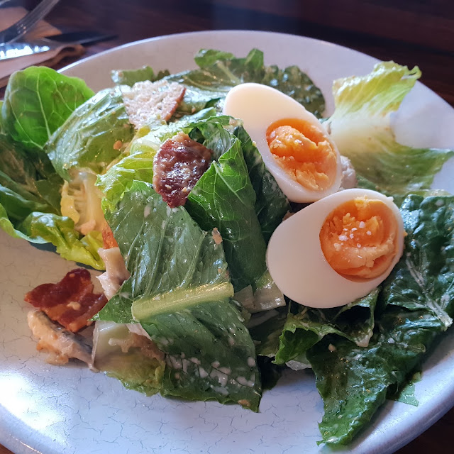 Caesar Salad with Bacon Egg and Cheese