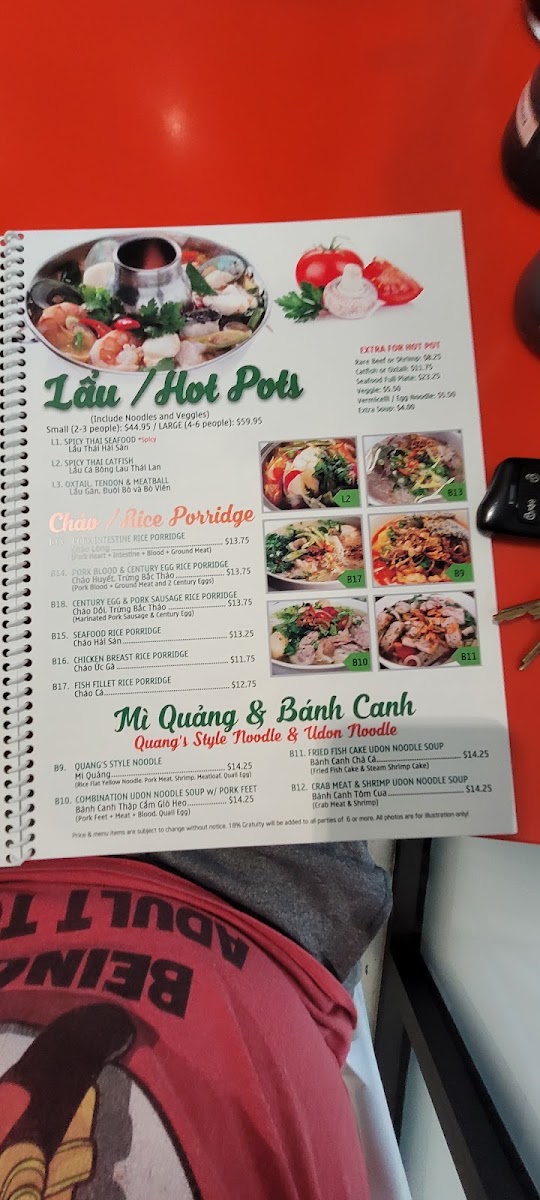 Nho Kitchen #2 menu board