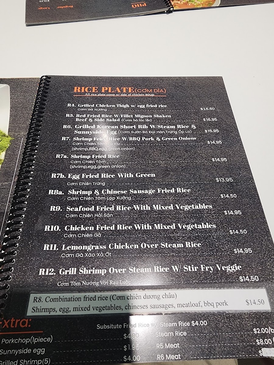 Nho Kitchen #2 menu board
