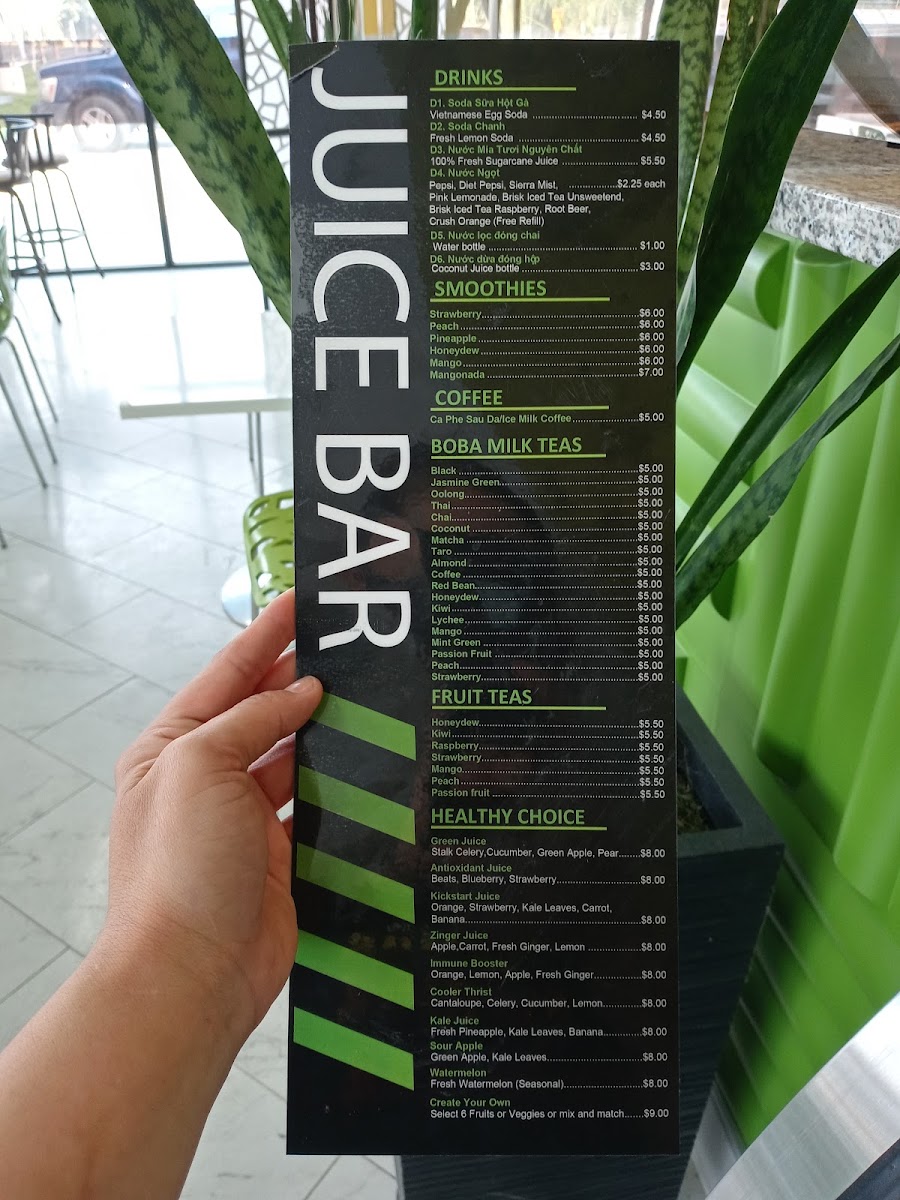 Nho Kitchen #2 menu board