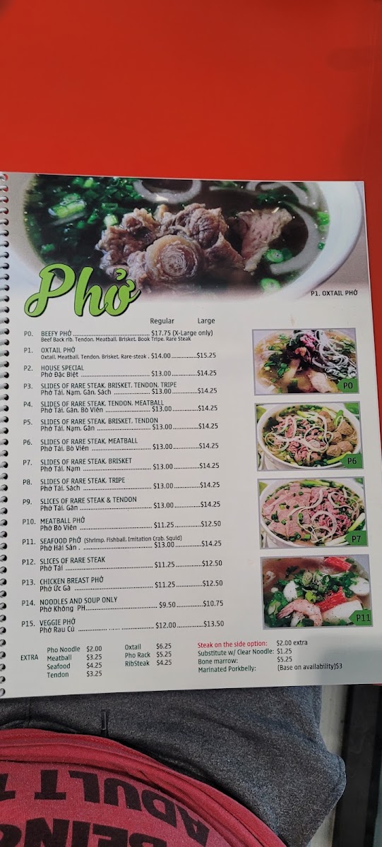 Nho Kitchen #2 menu board
