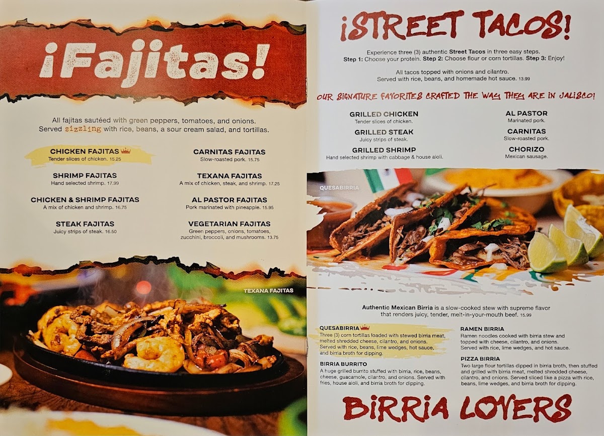 Reyes Taqueria & Cantina menu board