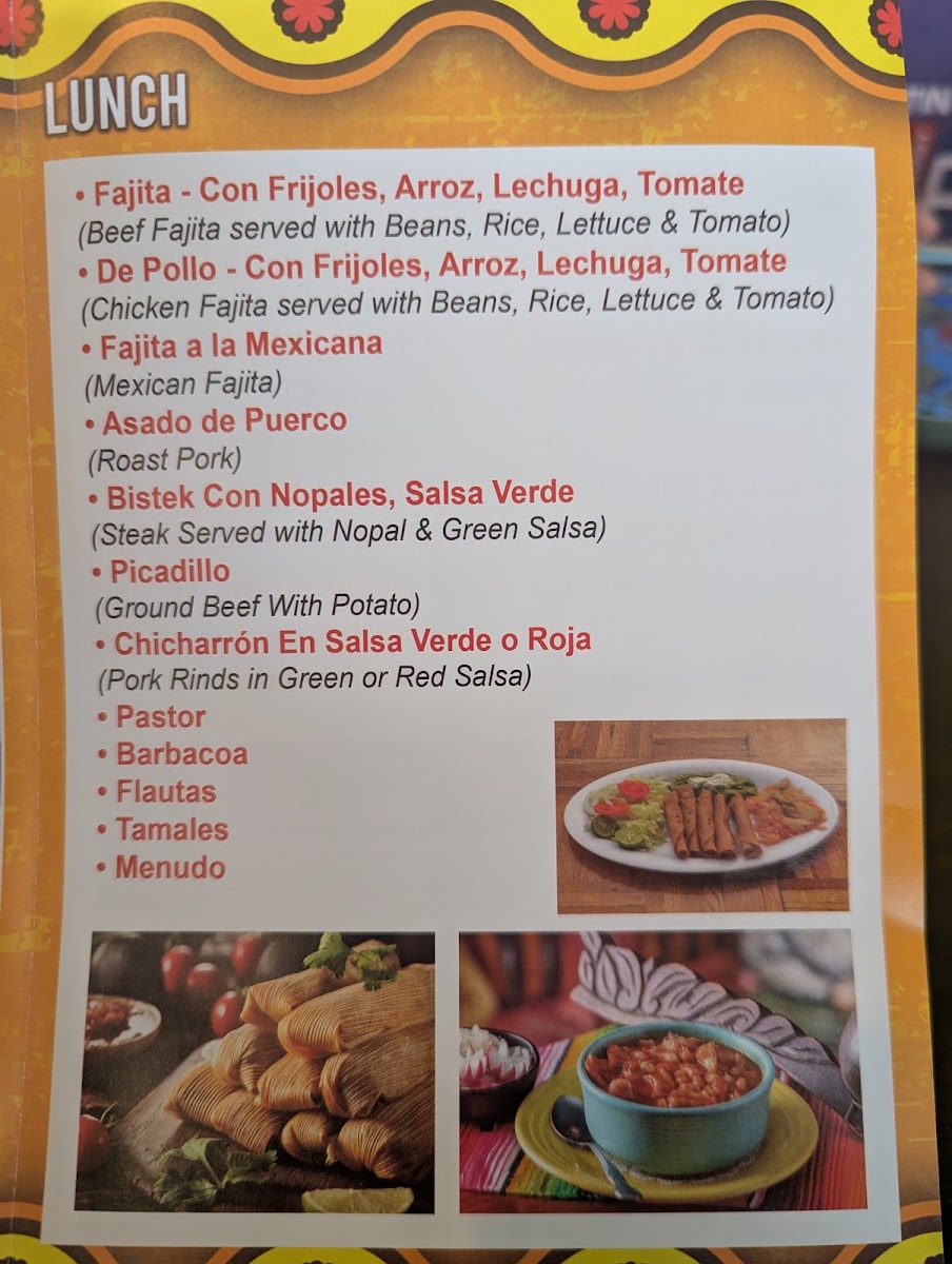 Mexitaco menu board