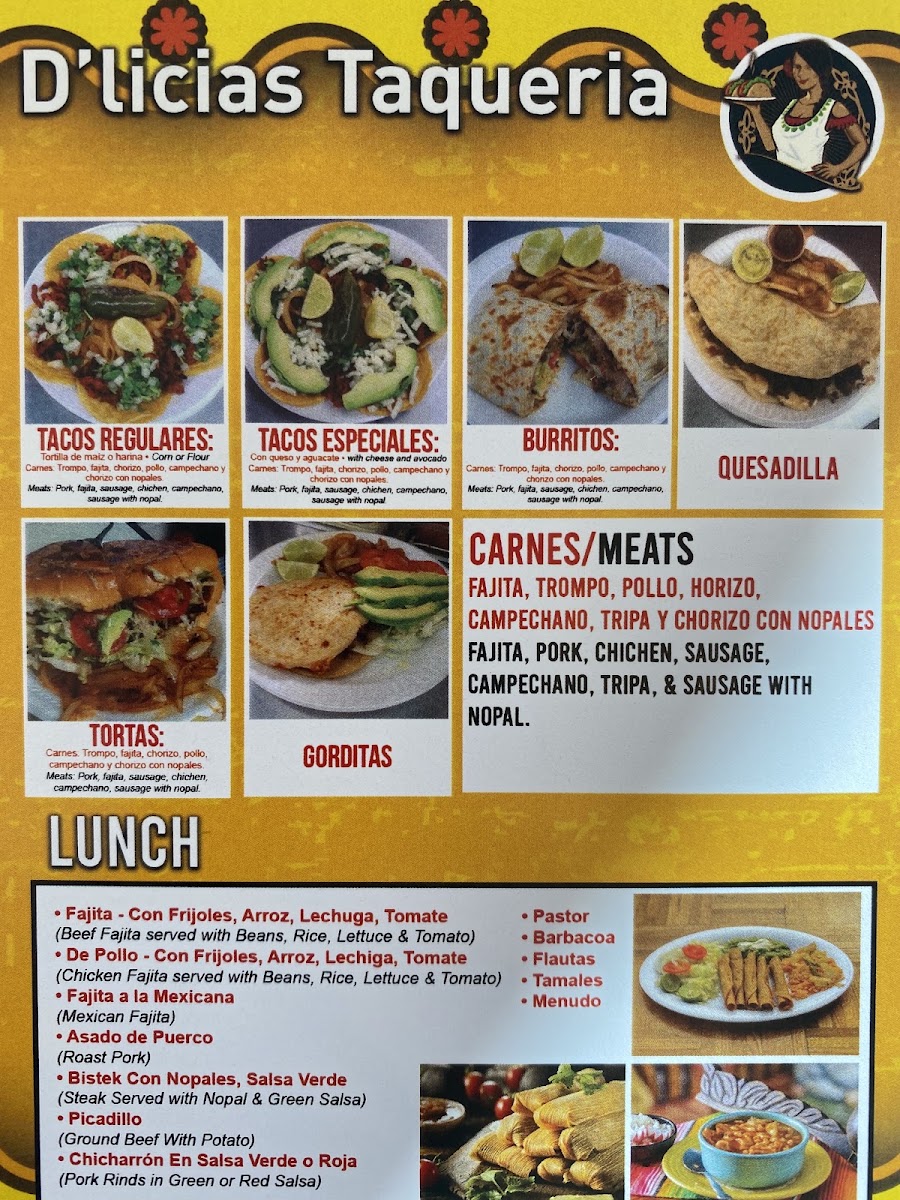 Mexitaco menu board