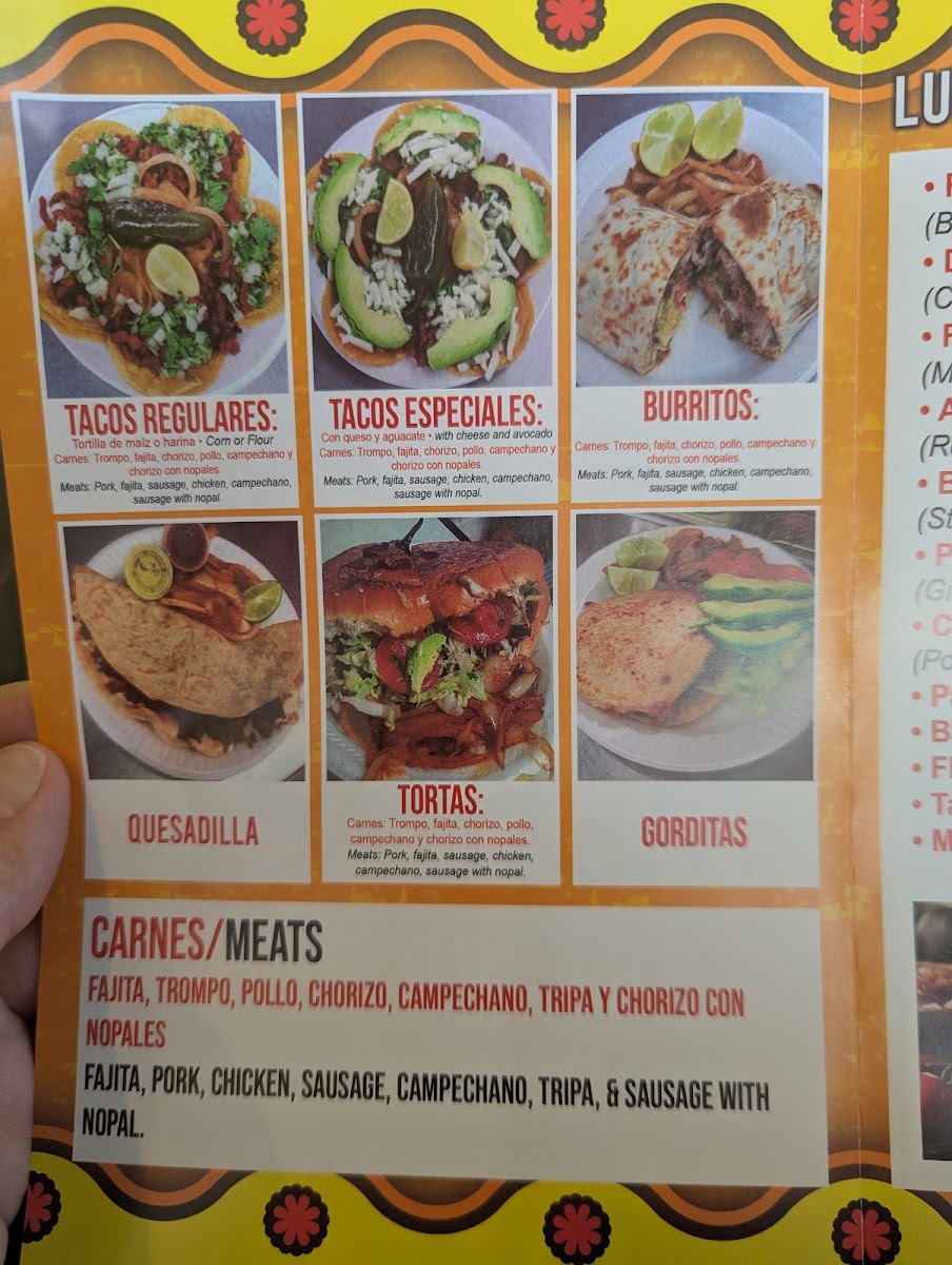 Mexitaco menu board