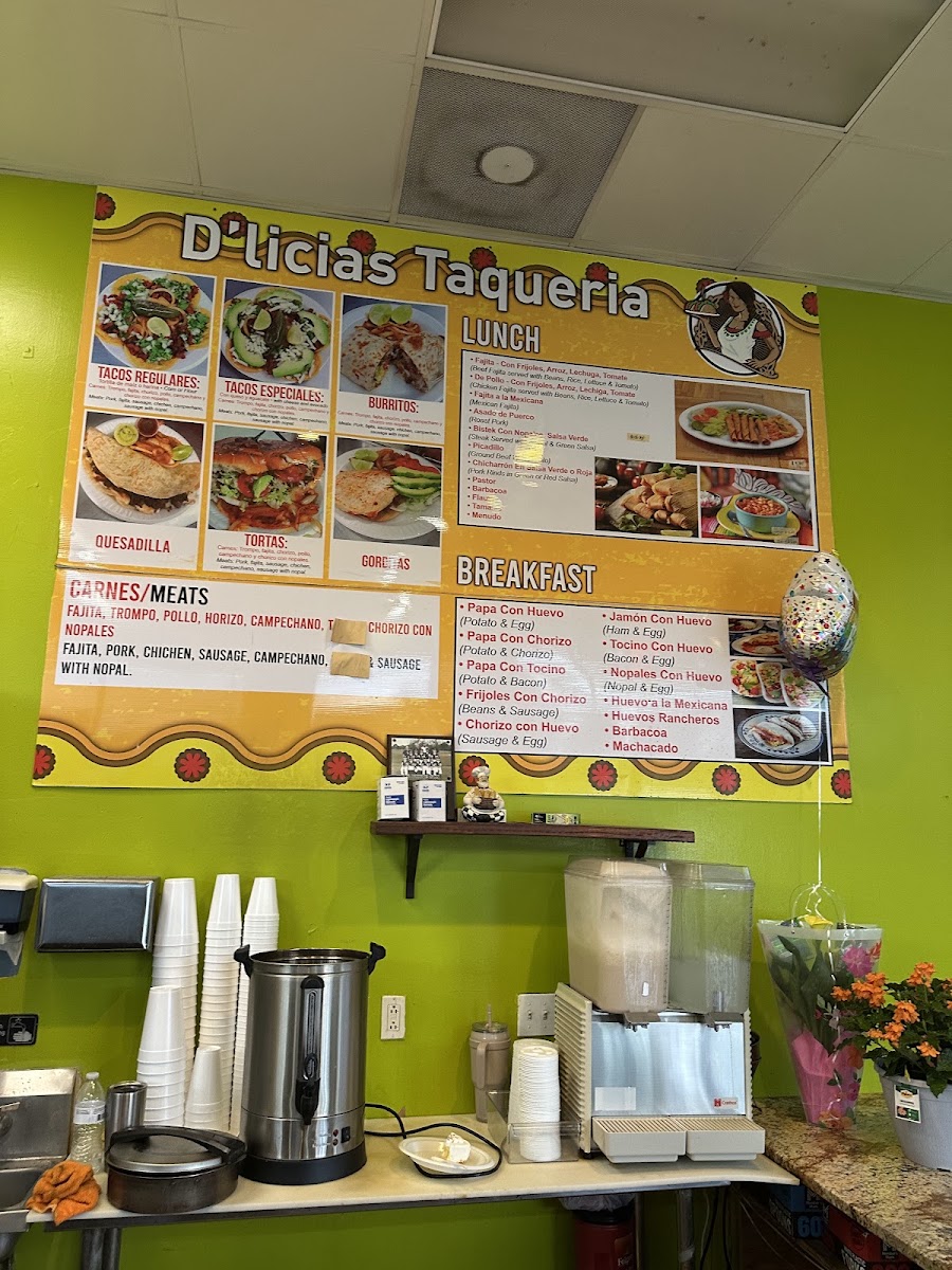 Mexitaco menu board