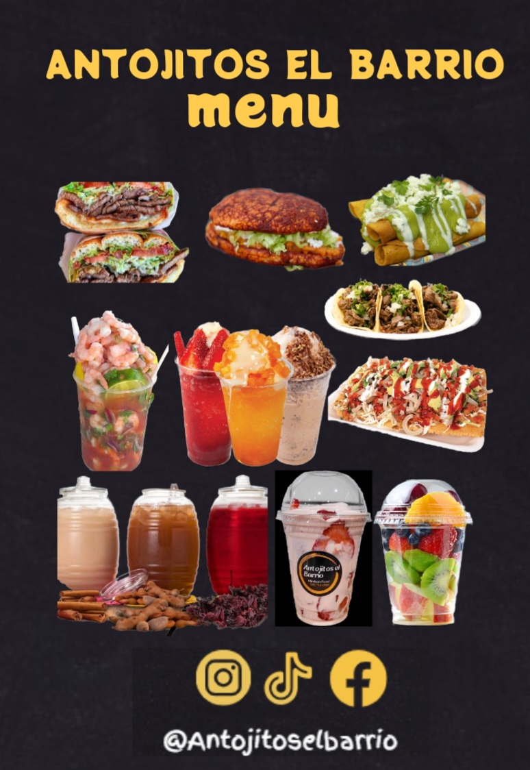 Antojitos El Barrio menu board