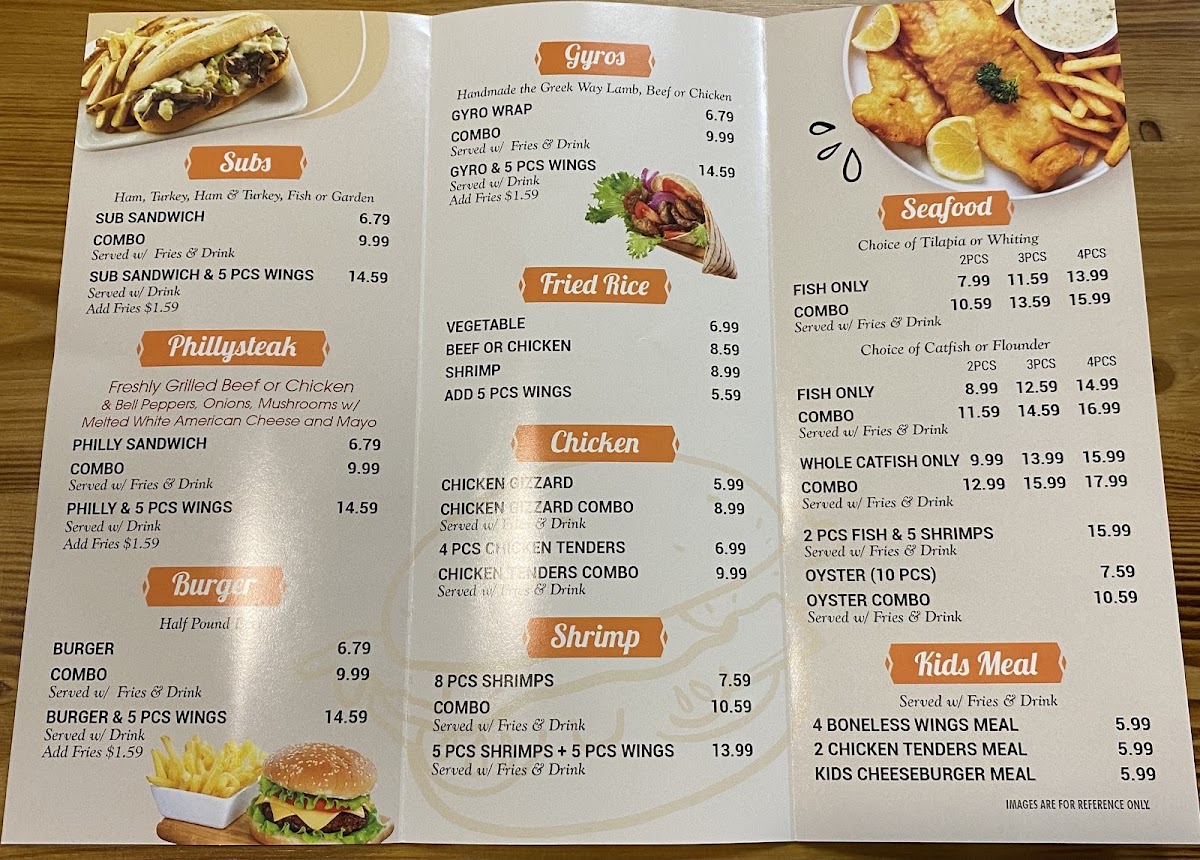 ATL WING & DELI Anderson menu board