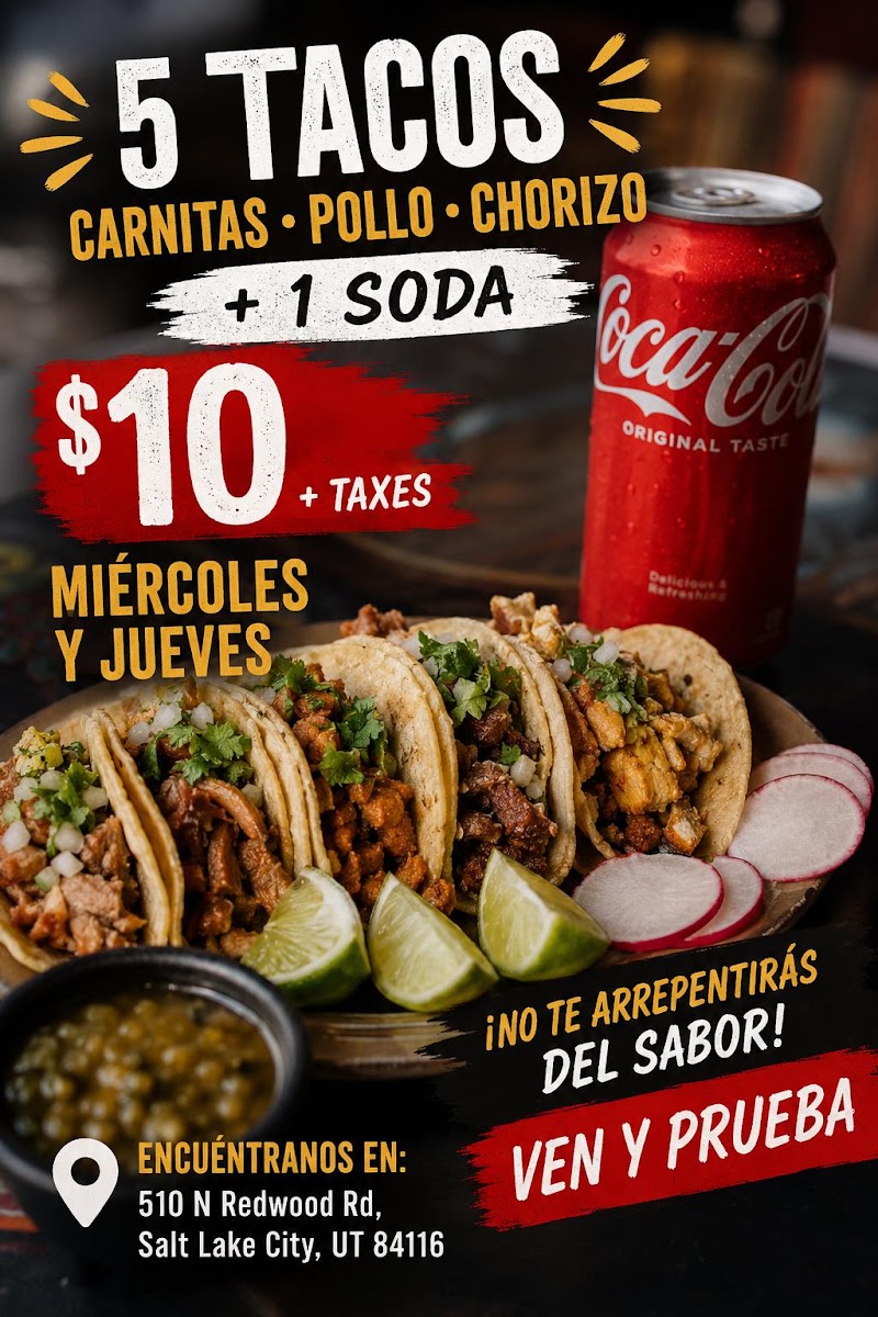 Tacos Y Mariscos El Patron #2 menu board