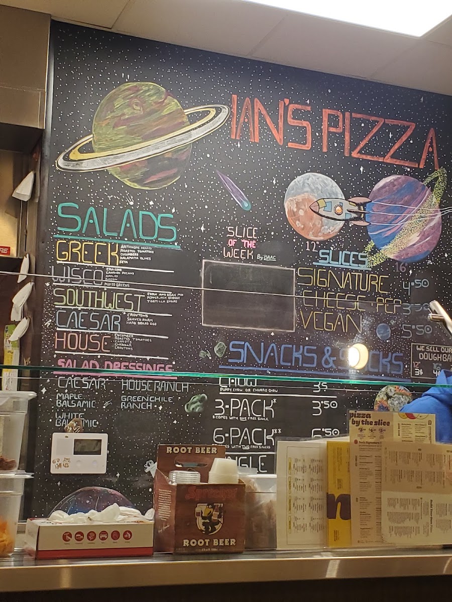 Ian's Pizza Milwaukee | Downtown menu board