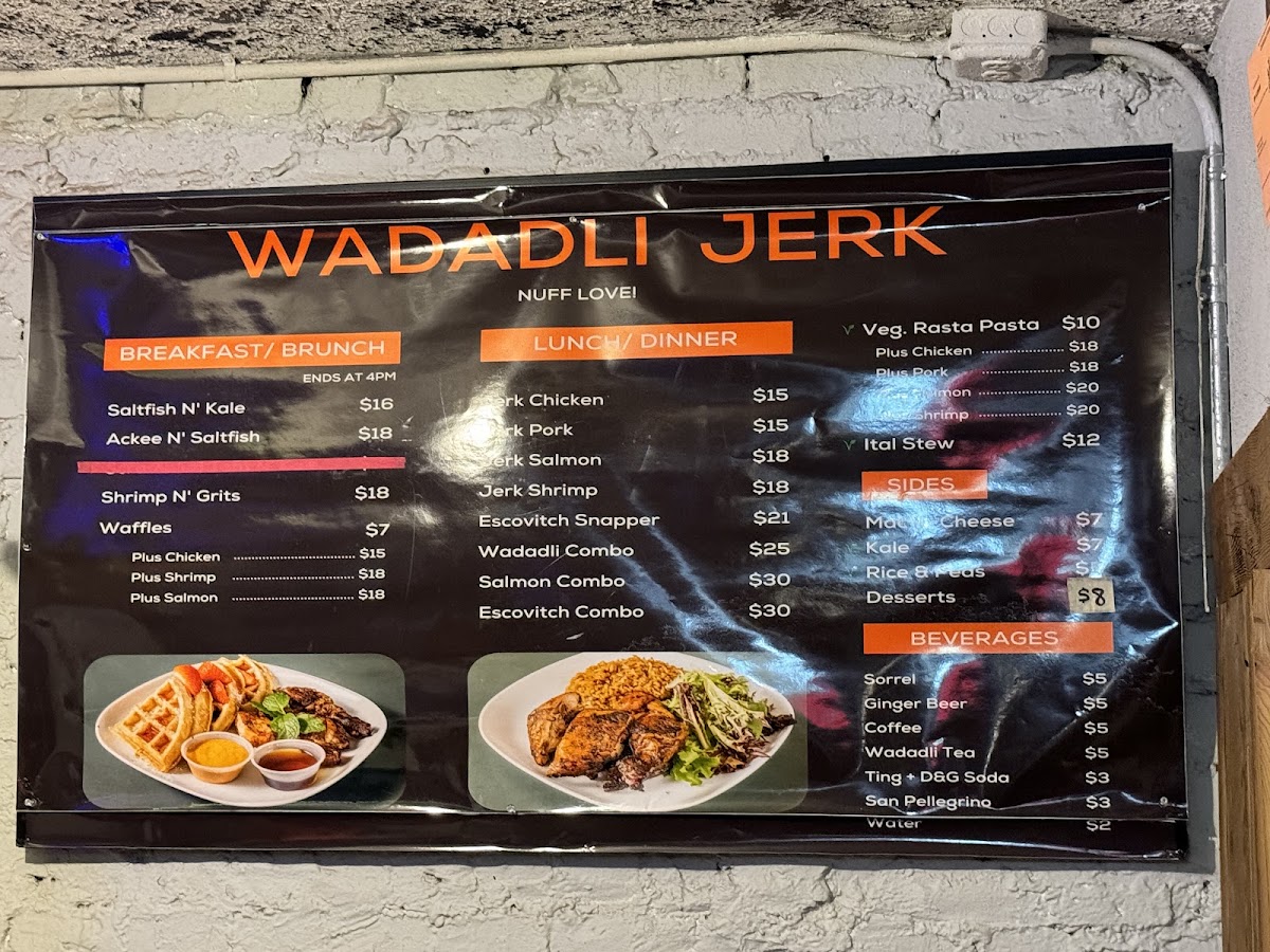 Wadadli menu board