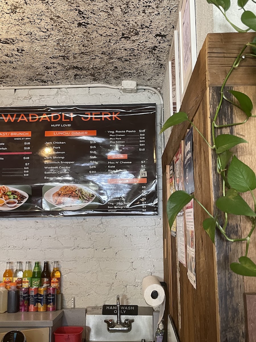 Wadadli menu board