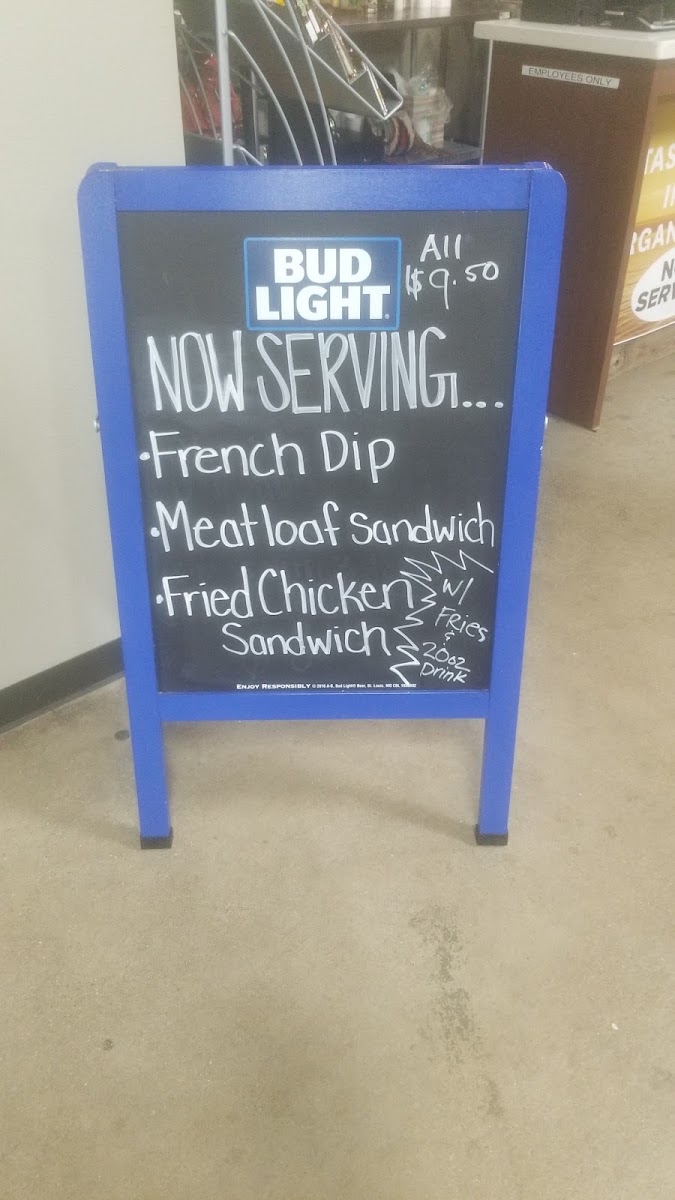 Rooster Bar & Grill menu board