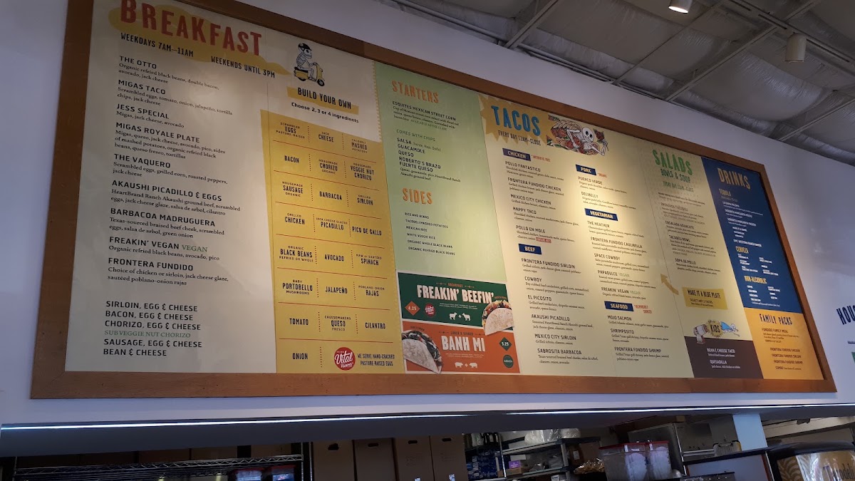 Tacodeli menu board