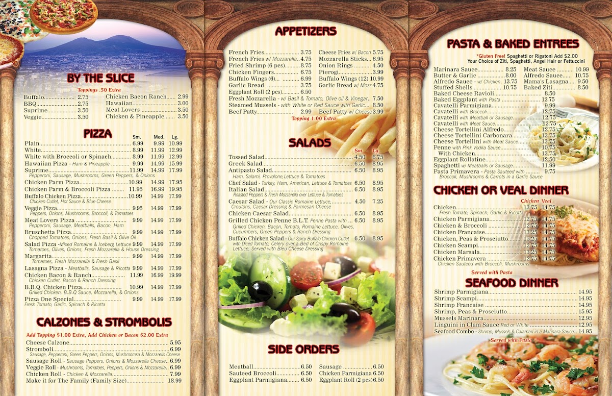 Pizza 1 menu board