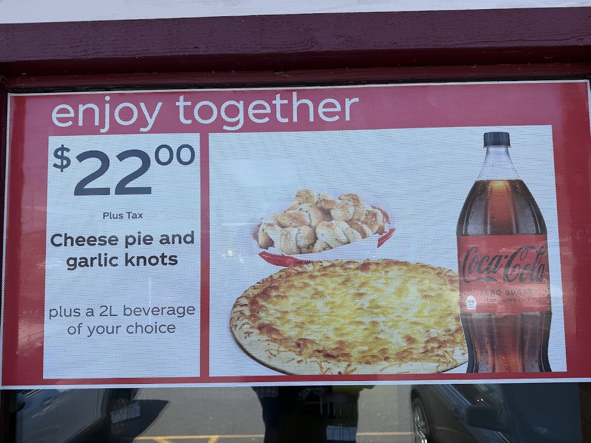 Pizza 1 menu board