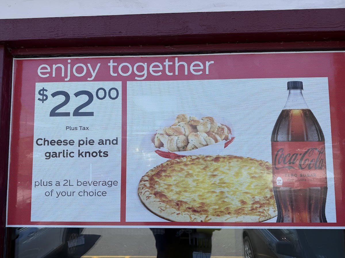Pizza 1 menu board