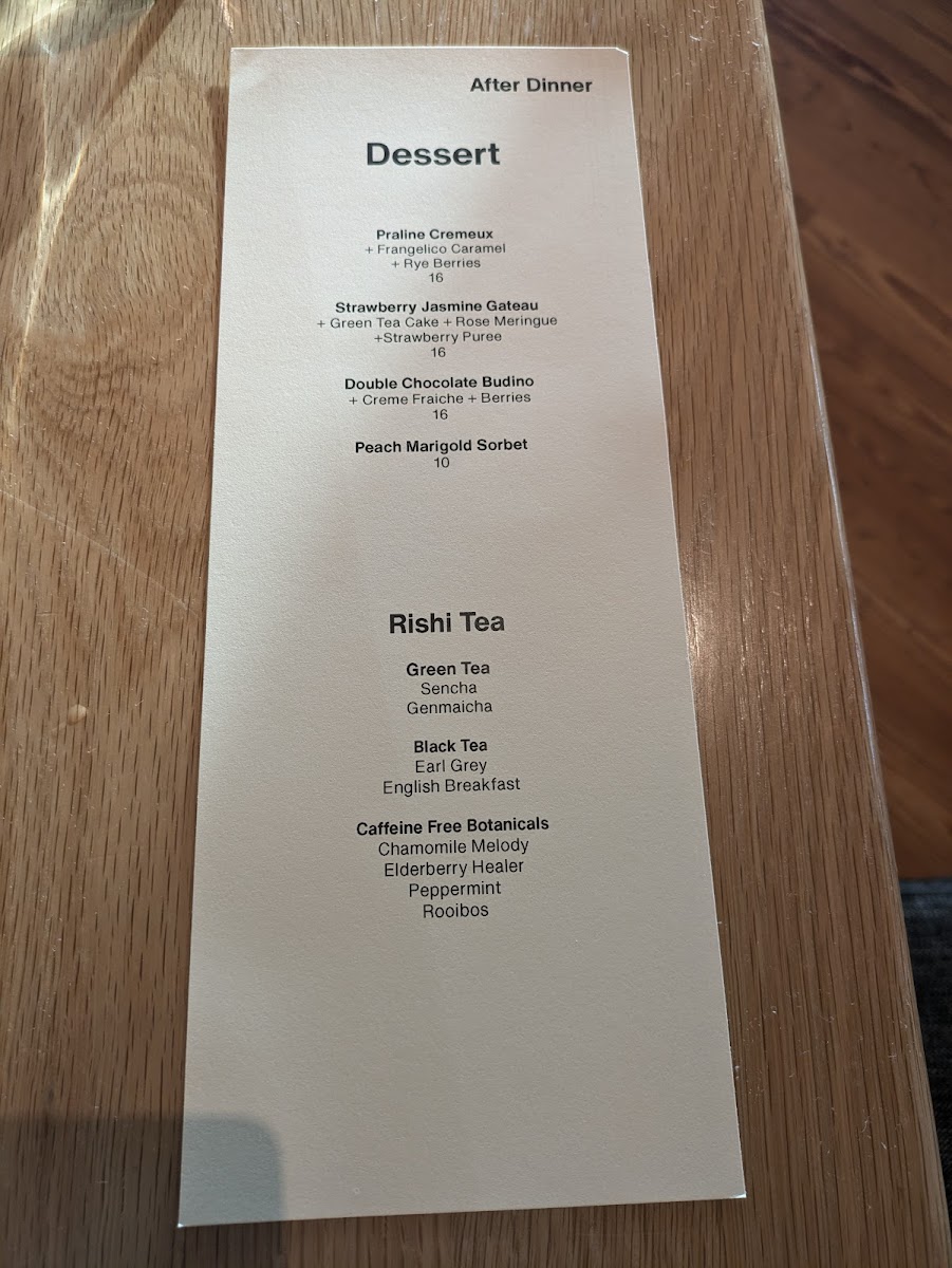The Sea Ranch Lodge: Dining Room menu board