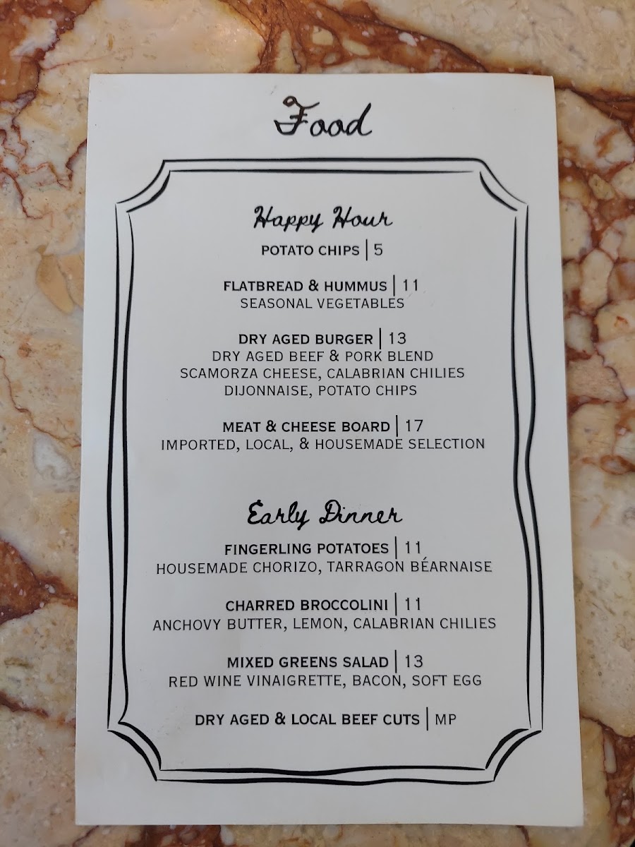 House of the Little Pig menu board
