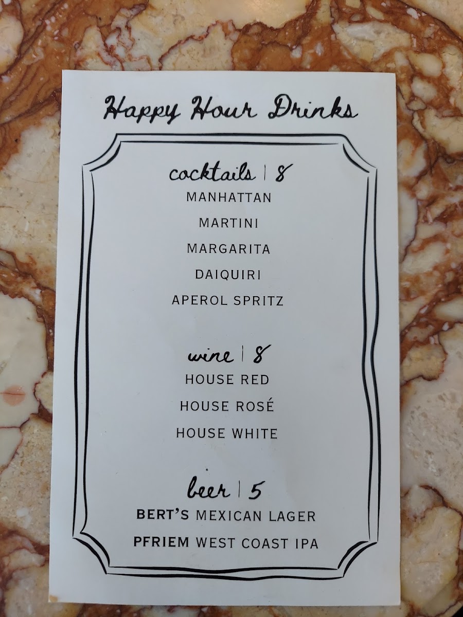 House of the Little Pig menu board