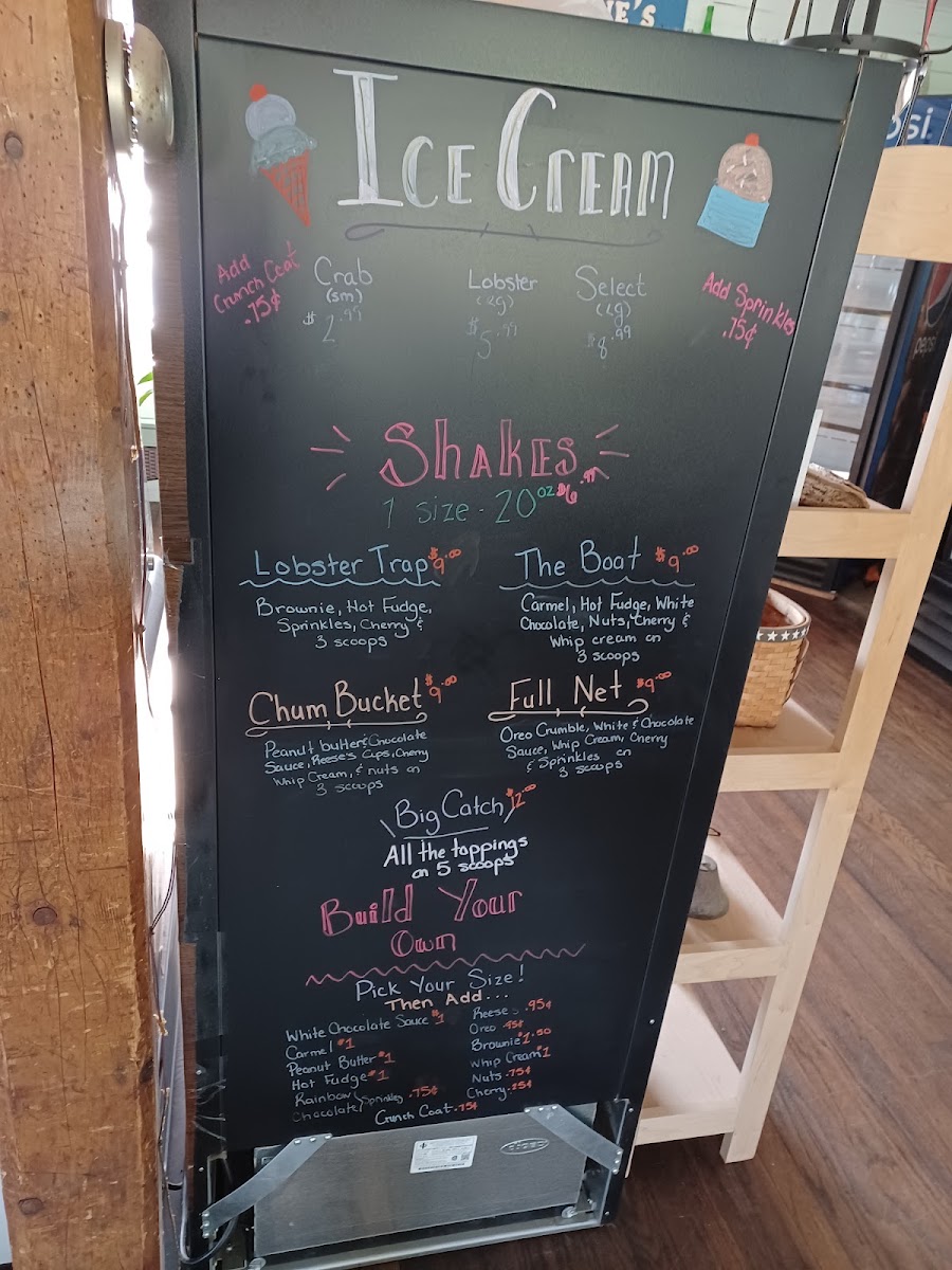 Holbrook's Wharf menu board
