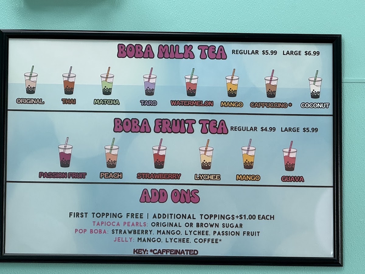 Pokémoto Orlando (DR PHILLIPS) menu board