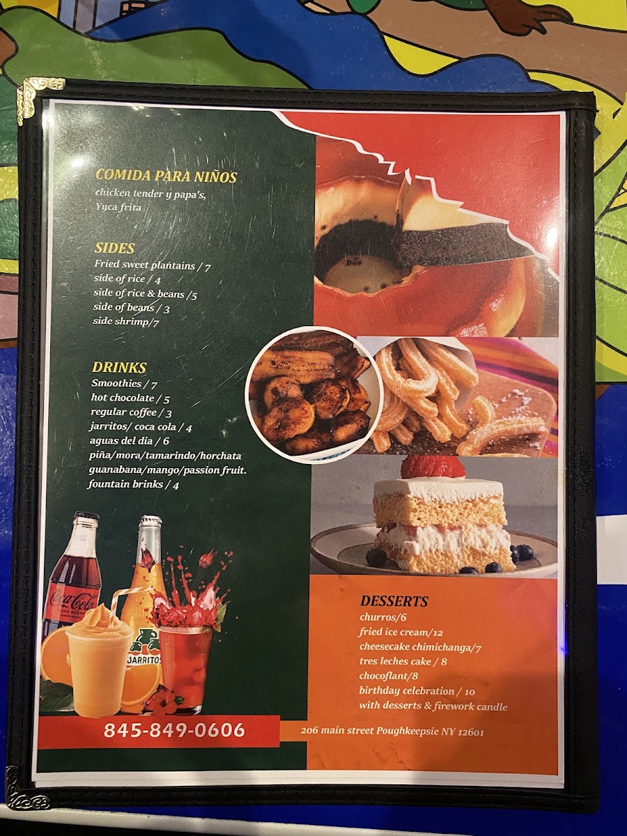 Buena Ventura Restaurant menu board
