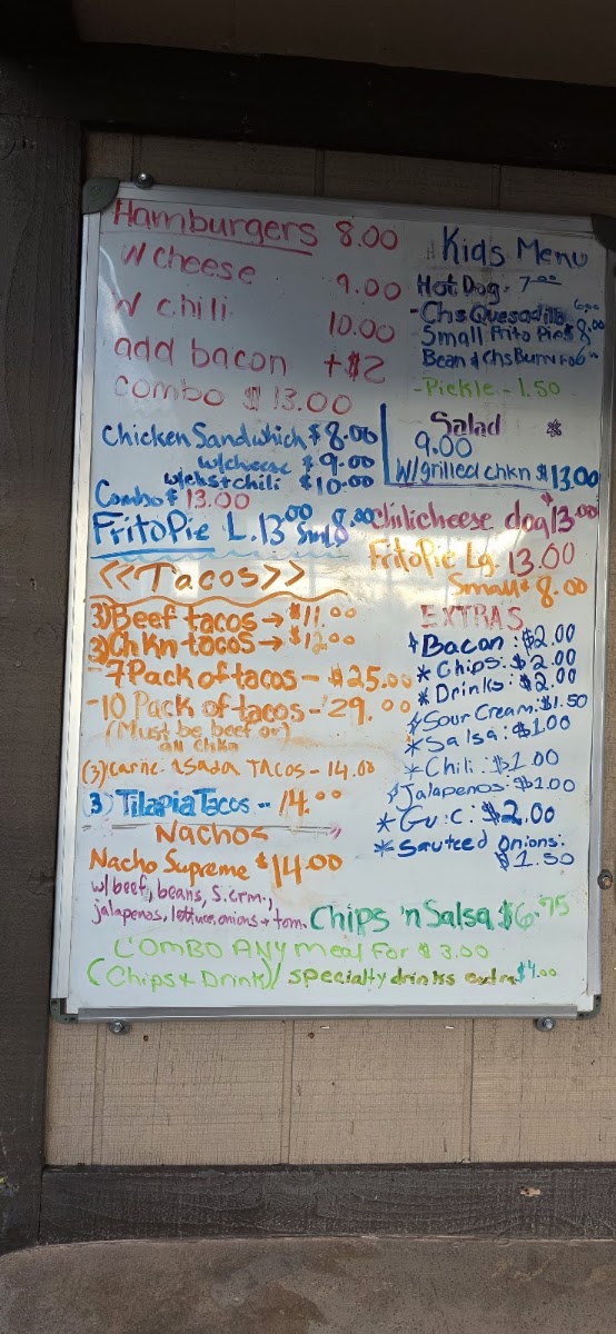 Quick Burger menu board