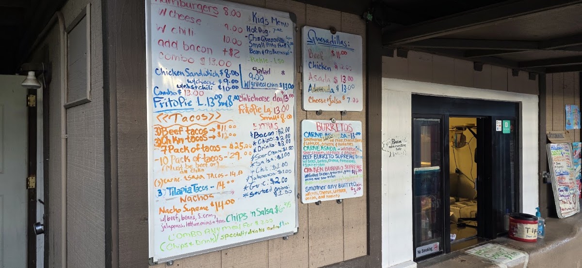 Quick Burger menu board