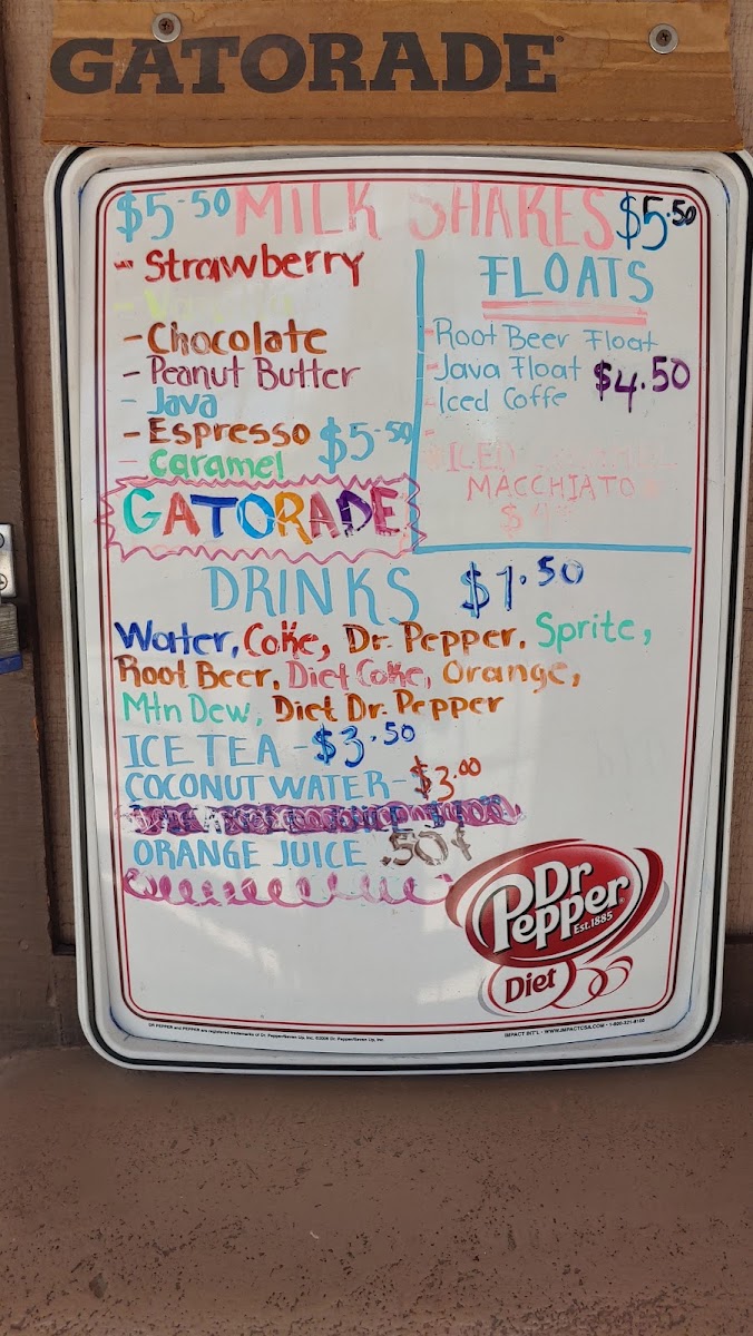 Quick Burger menu board