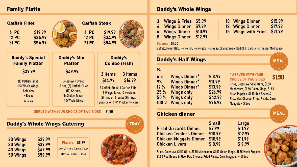 Fry Daddy’s | Benton LA menu board