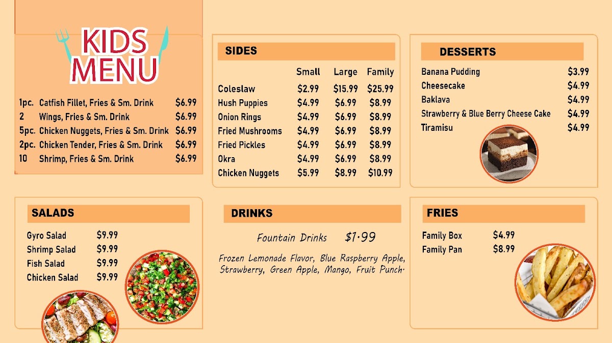 Fry Daddy’s | Benton LA menu board
