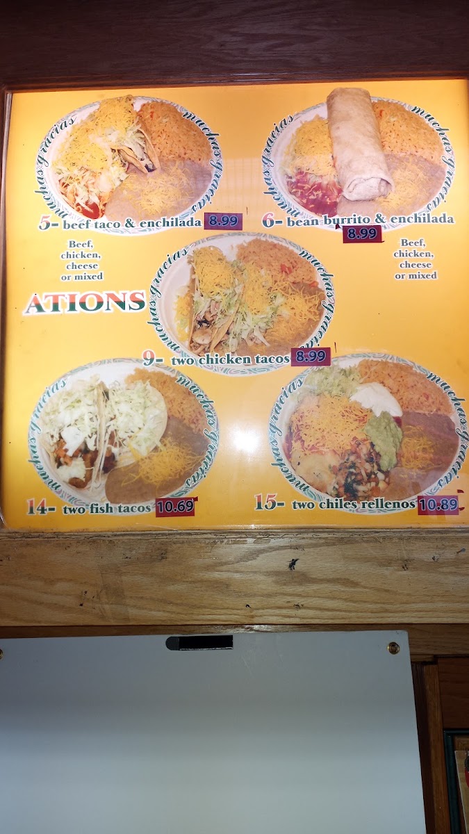 Habaneros Mexican Food | Vancouver menu board