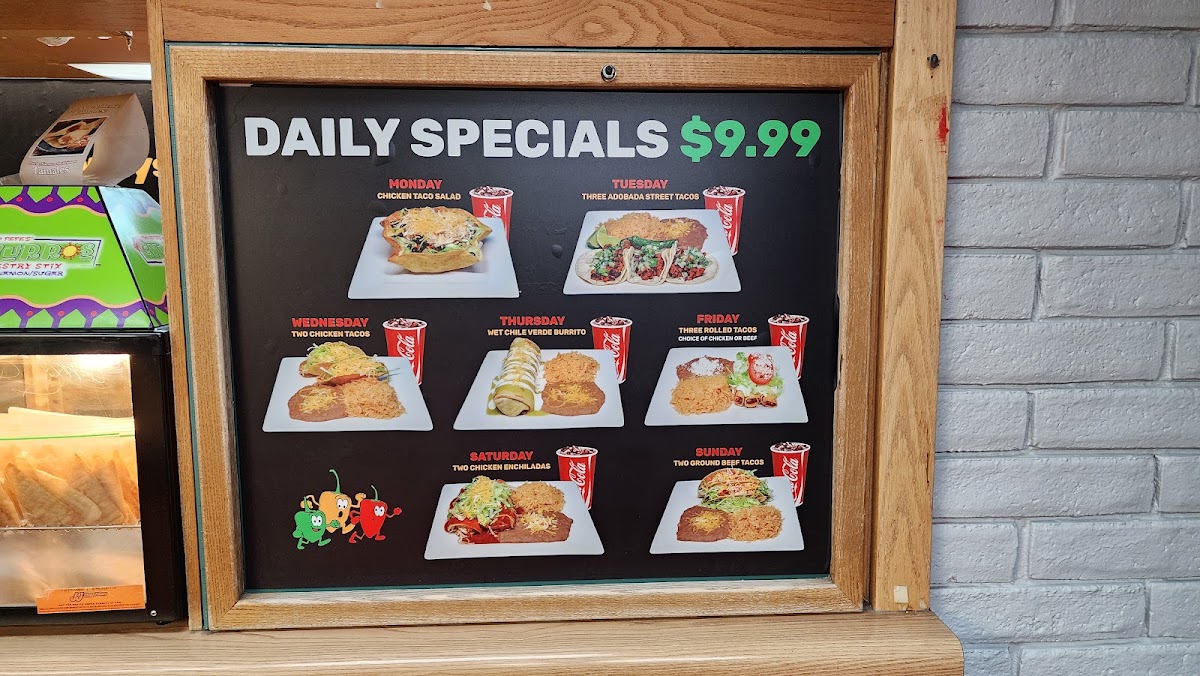 Habaneros Mexican Food | Vancouver menu board