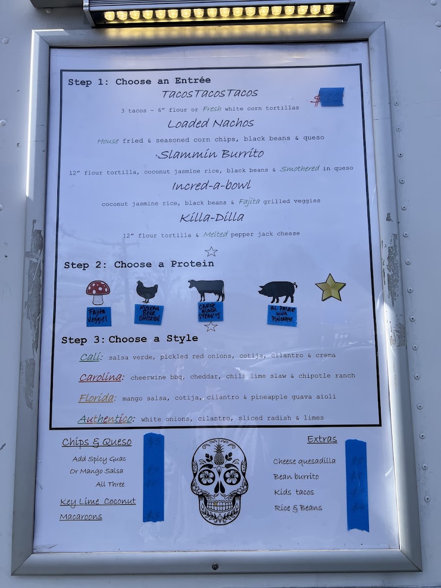 taco green go menu board