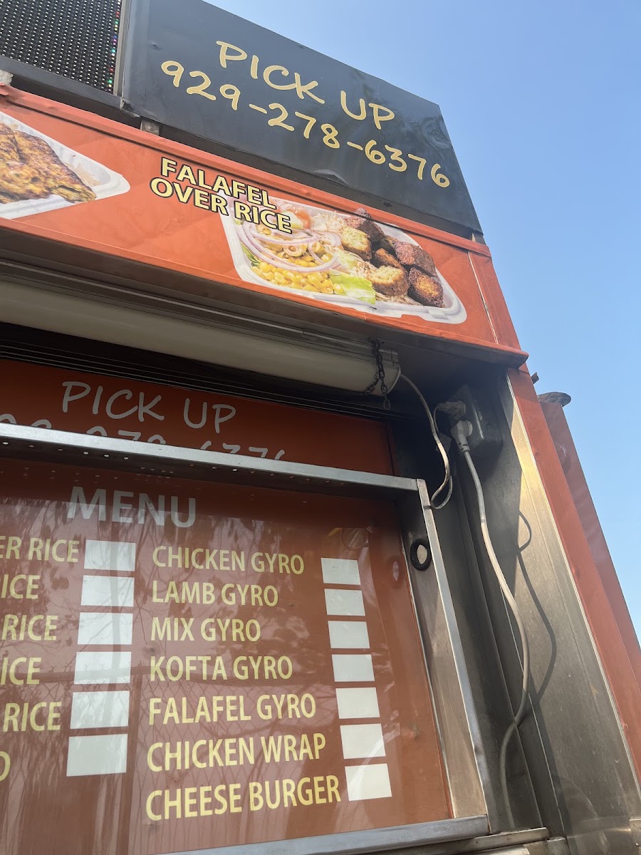 Numidia halal food menu board