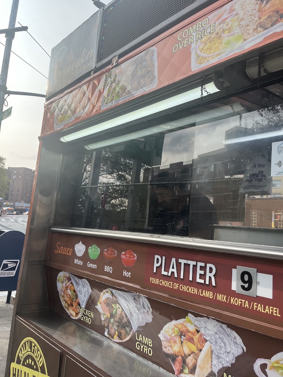 Numidia halal food menu board