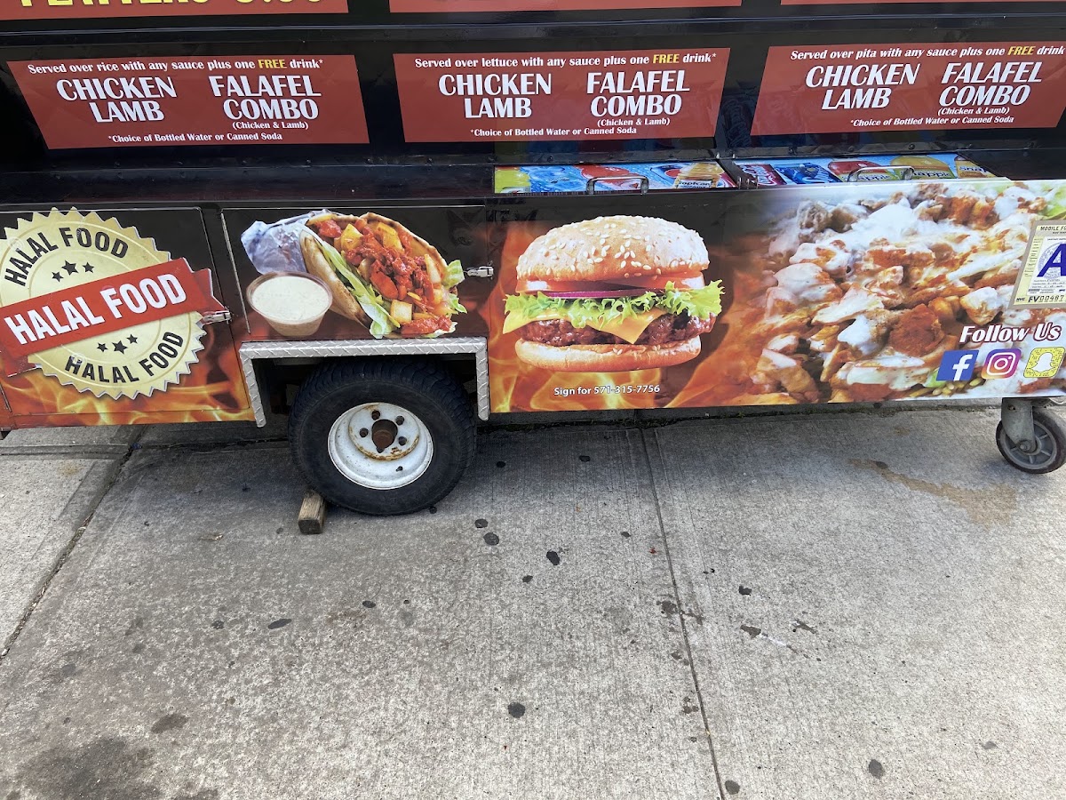 Numidia halal food menu board