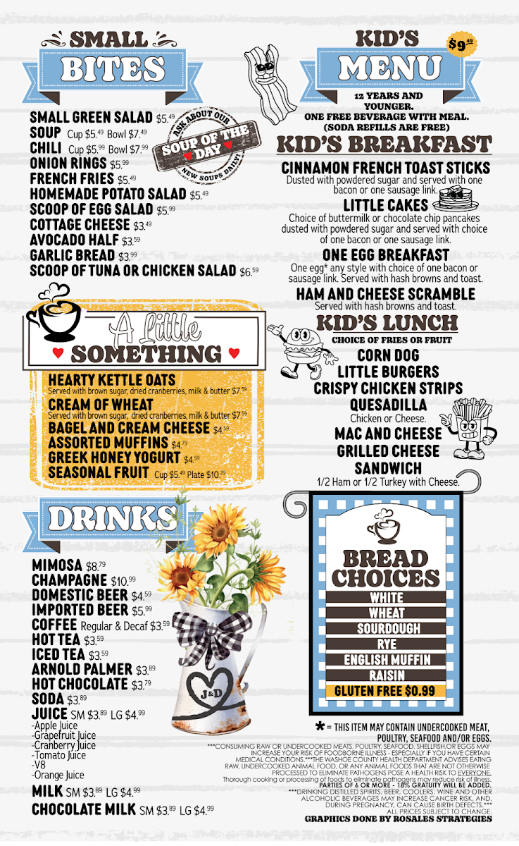 The Cup Cafe menu board