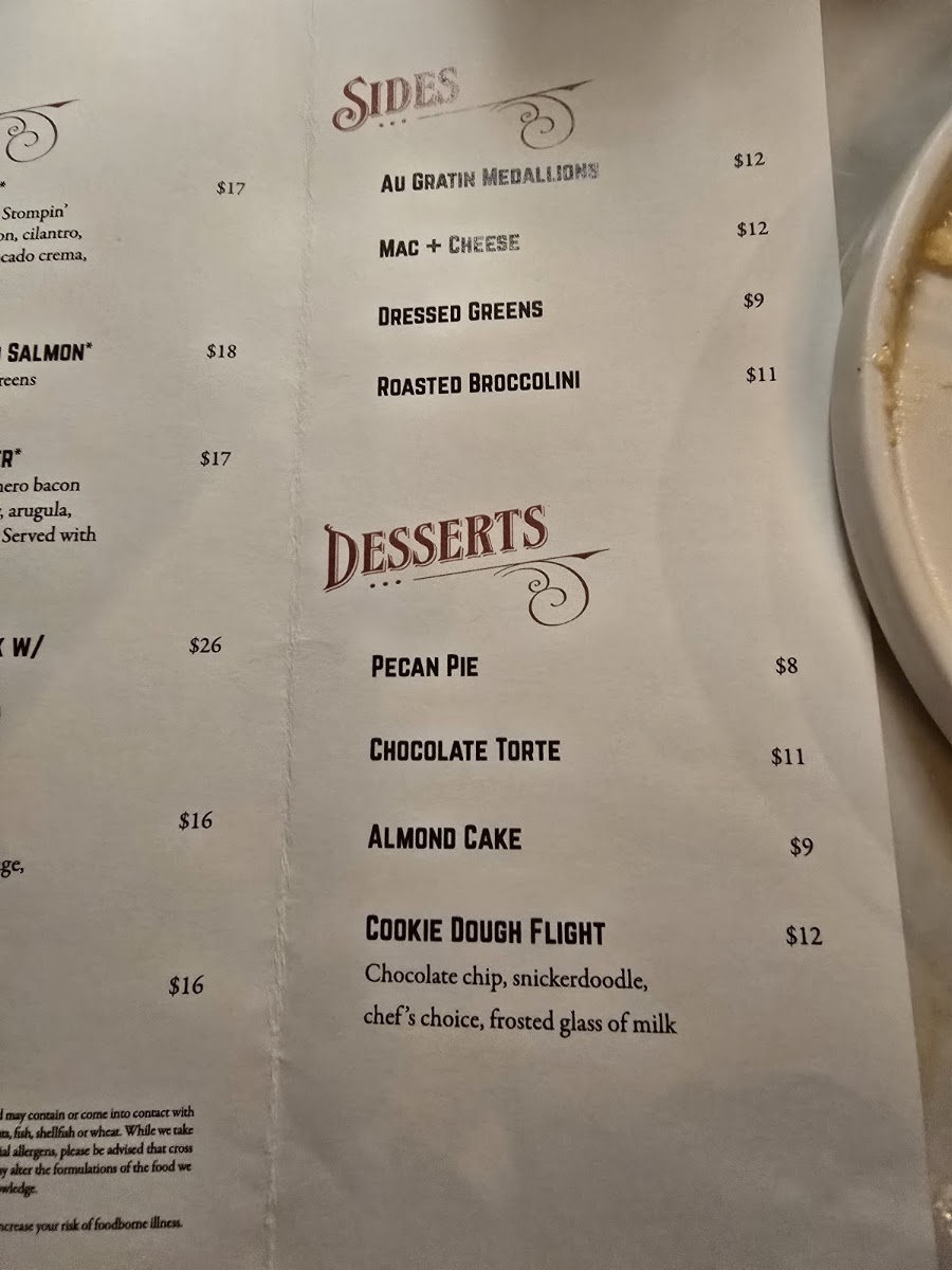 The Bourbon Gospel menu board