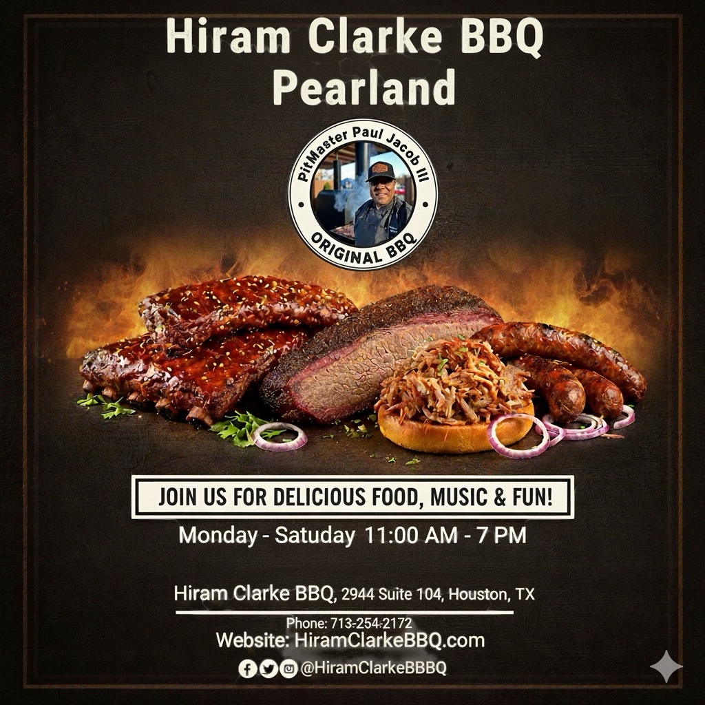 Hiram Clarke BBQ menu board